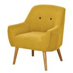 Fauteuil Coolbie III geweven stof - Maïsgeel