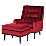 Fauteuil Pirapora fluweel - Rood