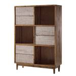 Highboard Buuda massief acaciahout - ecrukleurig/acaciahout