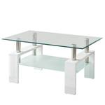 Table basse Glassy Verre - Blanc brillant