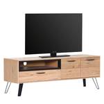 Tv-meubel Relva deels massief eikenhout/metaal - eikenhout/zwart