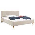 Gestoffeerd bed Balvano Licht beige - 200 x 200cm