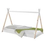 Tentbed Tipi onbehandeld massief grenenhout - wit - 90 x 200cm