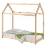 Lit Cabane Pin massif naturel - Pin - 70 x 140cm