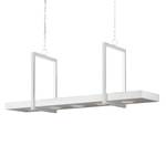 Hanglamp Calamona melkglas/staal - 5 lichtbronnen - Wit - Aantal lichtbronnen: 5