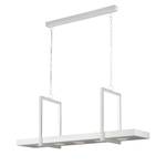 Hanglamp Calamona melkglas/staal - 5 lichtbronnen - Wit - Aantal lichtbronnen: 5