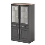 Vitrinenschrank Rom Grau - Breite: 100 cm