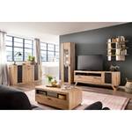 Tv-meubel Coulogne II balkeneikenhouten look/antracietkleurig - Breedte: 179 cm