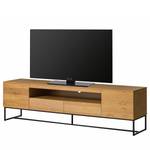 Mobile basso per TV Nozza II Vero legno impiallacciato - Rovere e Nero