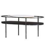 Table basse Pondo Acacia massif / Marbre - Noir / Blanc