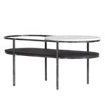 Table basse Pondo Acacia massif / Marbre - Noir / Blanc