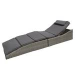 Chaise longue Villebon Tissu / Polyrotin - Anthracite / Gris - Gris