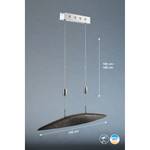 LED-hanglamp Redinha transparant glas/nikkel - 5 lichtbronnen