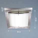 Plafonnier Realeza Verre transparent / Nickel - 1 ampoule