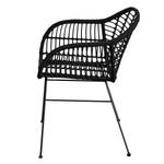 Chaises de jardin KALO lot de 2 Polyrotin / Acier - Noir