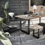 Sedia da giardino KALO set da 2 Rattan sintetico / Acciaio - Nero