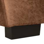 Fauteuil Piru antieke leerlook - Cognackleurig