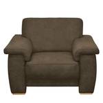 Fauteuil Picabu antieke leerlook - Donkerbruin