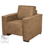 Fauteuil Loiza antieke leerlook - Lichtbruin