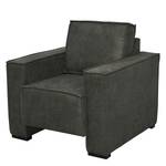 Fauteuil Loiza antieke leerlook - Grijs