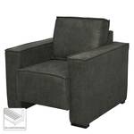 Fauteuil Loiza antieke leerlook - Grijs