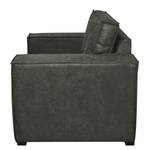 Fauteuil Loiza antieke leerlook - Grijs