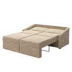 Boxspring-Schlafsofa Befasy Webstoff Folmar: Hellbraun