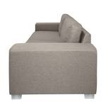 Sofa Ronks (3-Sitzer) Flachgewebe - Granit