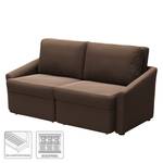 Boxspring-Schlafsofa Befasy Microfaser Meli: Braun