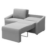 Boxspring-Schlafsofa Befasy Webstoff Meli: Silber