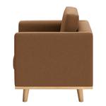 Fauteuil Deven III Echt leer - Middel bruin