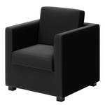 Fauteuil Deven V Cuir pigmenté - Noir