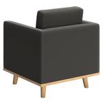 Fauteuil Deven VII gepigmenteerd leer - Antraciet