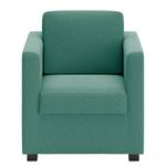 Fauteuil Deven IX geweven stof - Petrolblauw