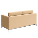 Sofa Deven V (2-Sitzer) Pigmentiertes Leder - Creme