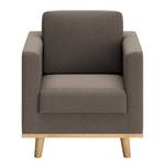 Fauteuil Deven XV antieke leerlook - Grijs