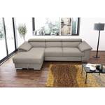 Ecksofa Swain Webstoff - Granit - Longchair davorstehend links - Keine Funktion