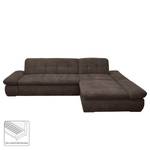 Ecksofa Lemley Webstoff - Espresso - Longchair davorstehend rechts - Keine Funktion