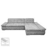 Ecksofa Lemley Webstoff - Platin - Longchair davorstehend rechts - Keine Funktion