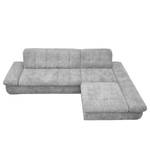 Ecksofa Lemley Webstoff - Platin - Longchair davorstehend rechts - Keine Funktion