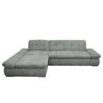 Ecksofa Lemley Webstoff - Grau - Longchair davorstehend links - Schlaffunktion