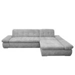 Ecksofa Lemley Webstoff - Platin - Longchair davorstehend rechts - Schlaffunktion