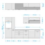 Küchenzeile Vigentino III Graphit - Ohne Elektrogeräte