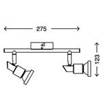 Applique salle de bain Flamo Fer - 2 ampoules