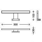 Applique salle de bain Dun Matière plastique / Metall - 1 ampoule