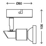 LED-Badleuchte  Flamo Eisen - 1-flammig