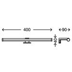 LED-Badleuchte  Pino Acrylglas - 1-flammig