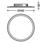 LED-plafondlamp Piatto kunststof / aluminium - 1 lichtbron