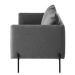 Sofa Pratt (3-Sitzer) Webstoff - Dunkelgrau