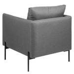 Fauteuil Pratt geweven stof - Donkergrijs